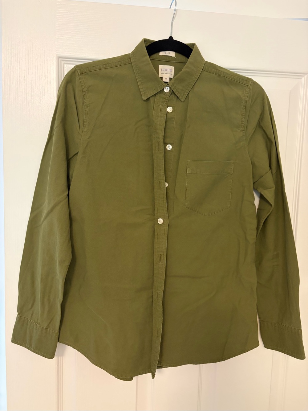 J. Crew Men's Olive Button-Down Shirt